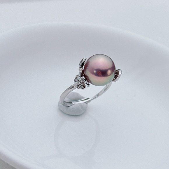 Rosee Jewelry - R79 S925 High Quality Freshwater Edison Pearl adjustable Ring